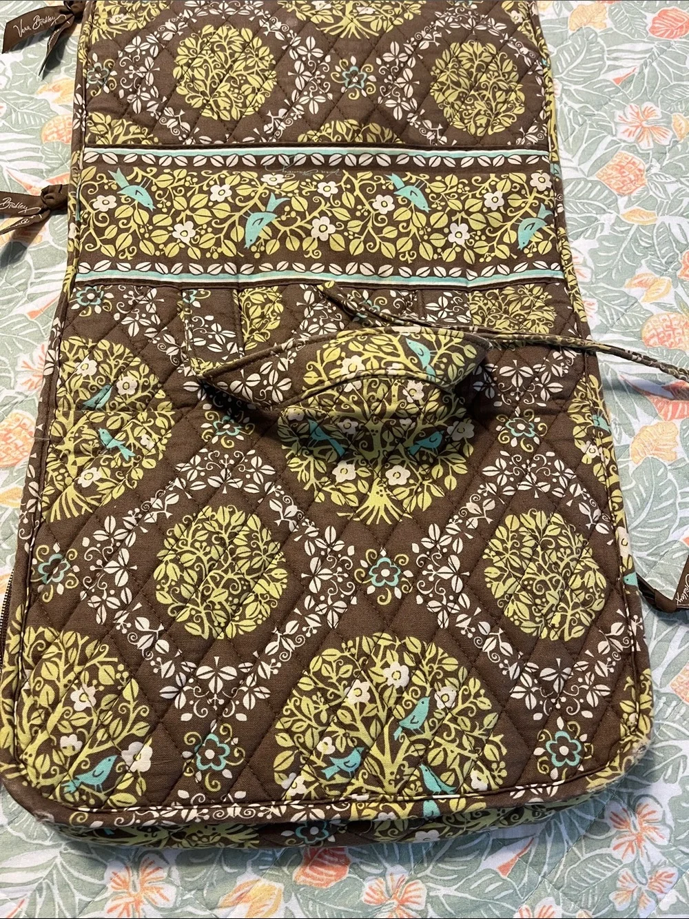 Vera Bradley hanging cosmetic bag turquoise birds